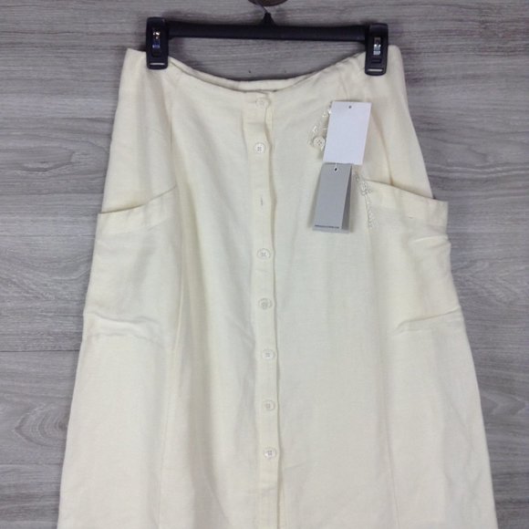 Rails Ivory Freya Front Button Midi Skirt - Picture 2 of 7